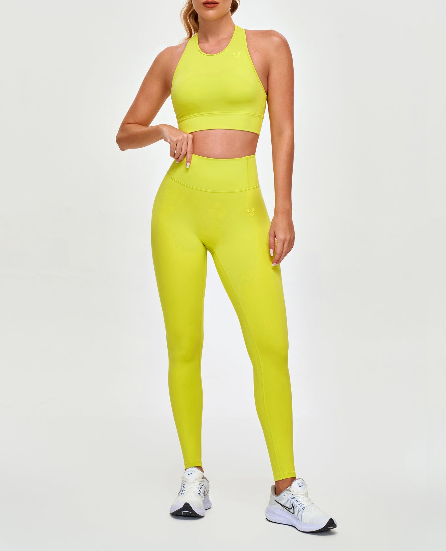 High Neck Sports Bra - Yellow