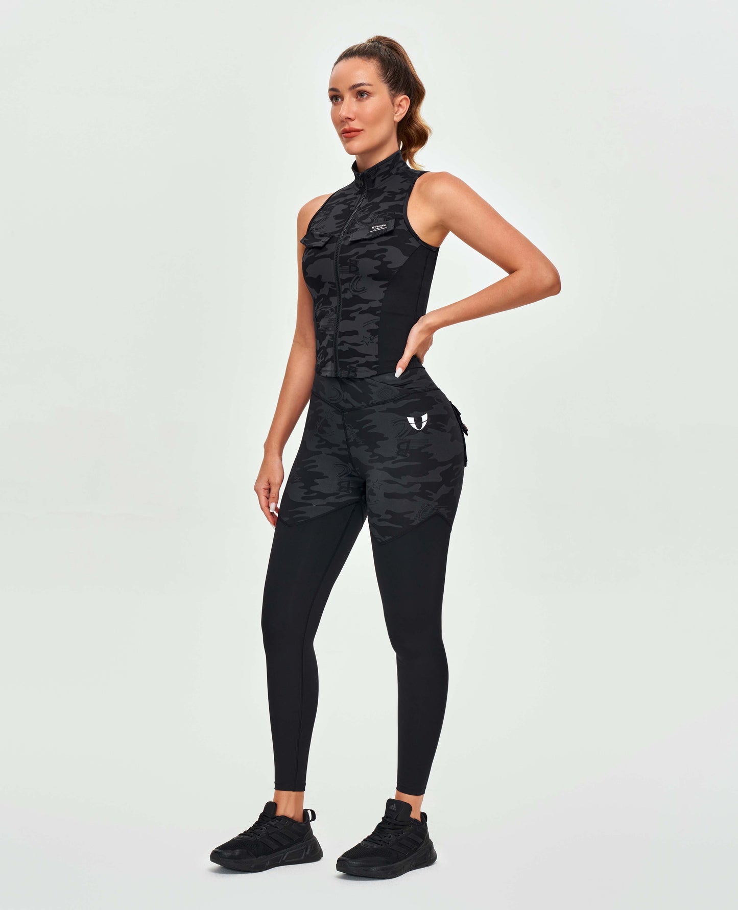 Army Abs Tank - Black Gray Camo