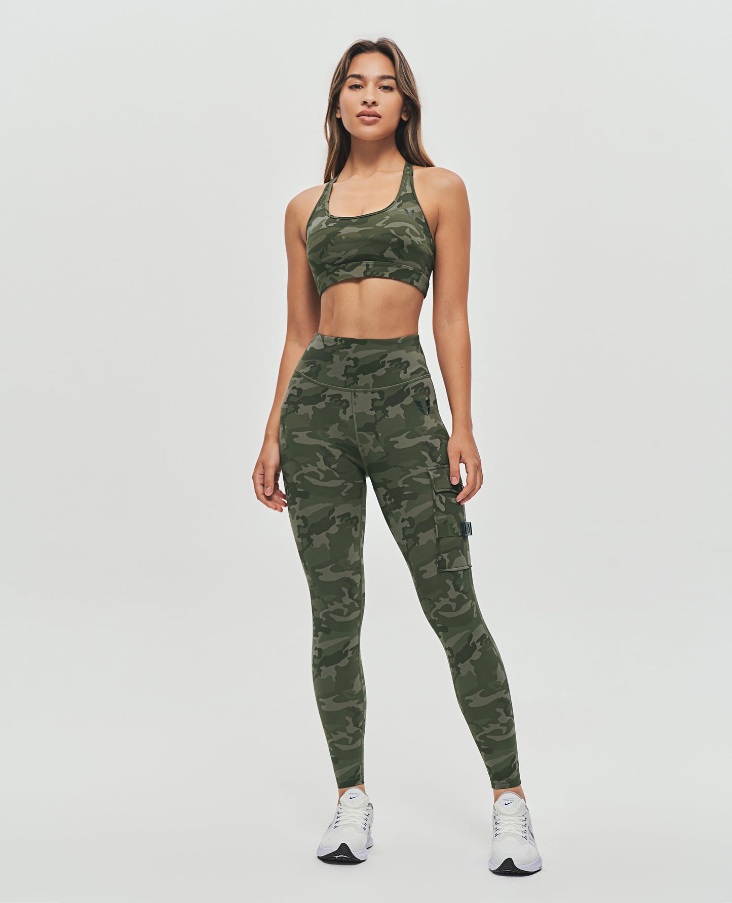 Camo Active Sports Bra - Green