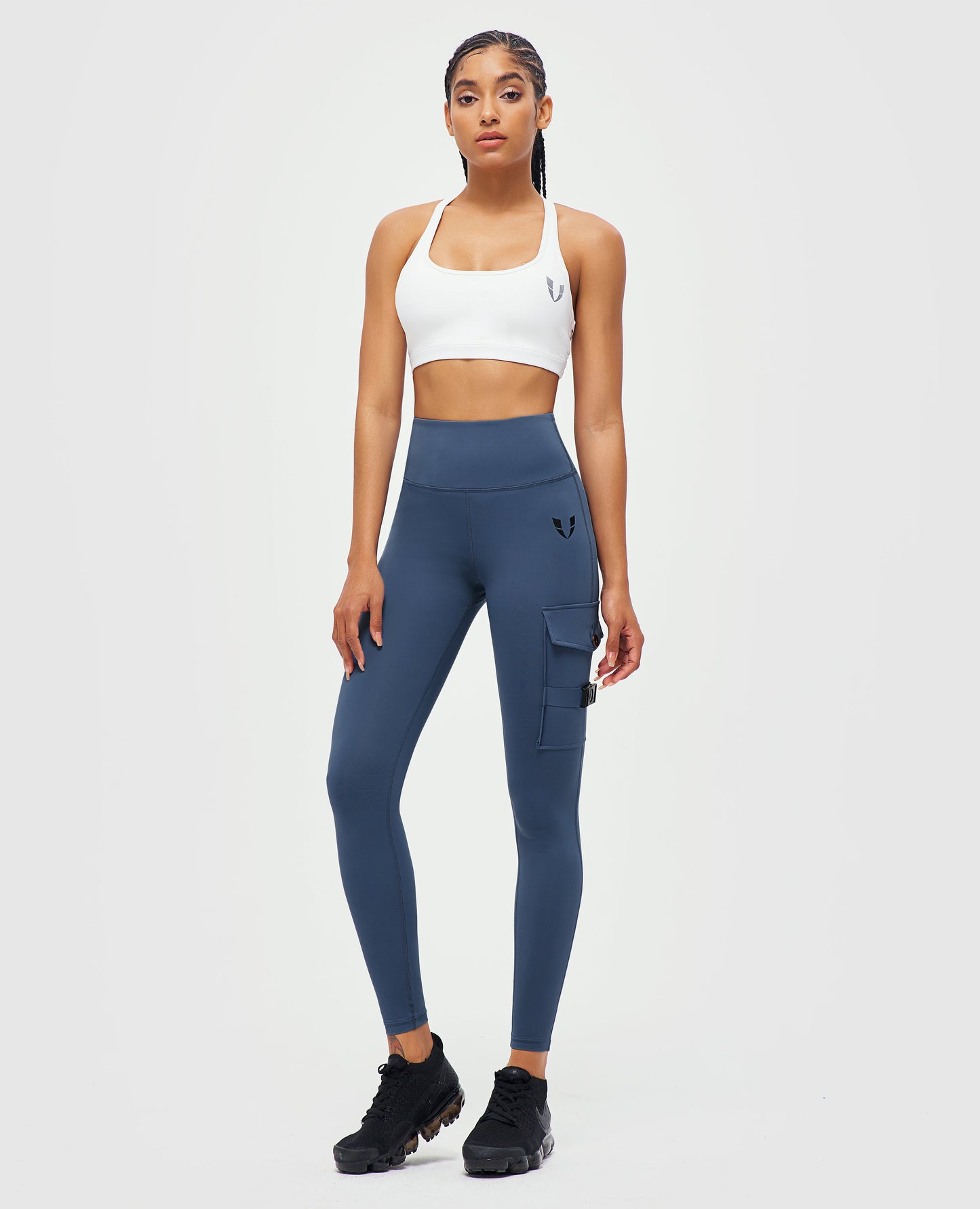 Cargo Fitness Leggings - Blue