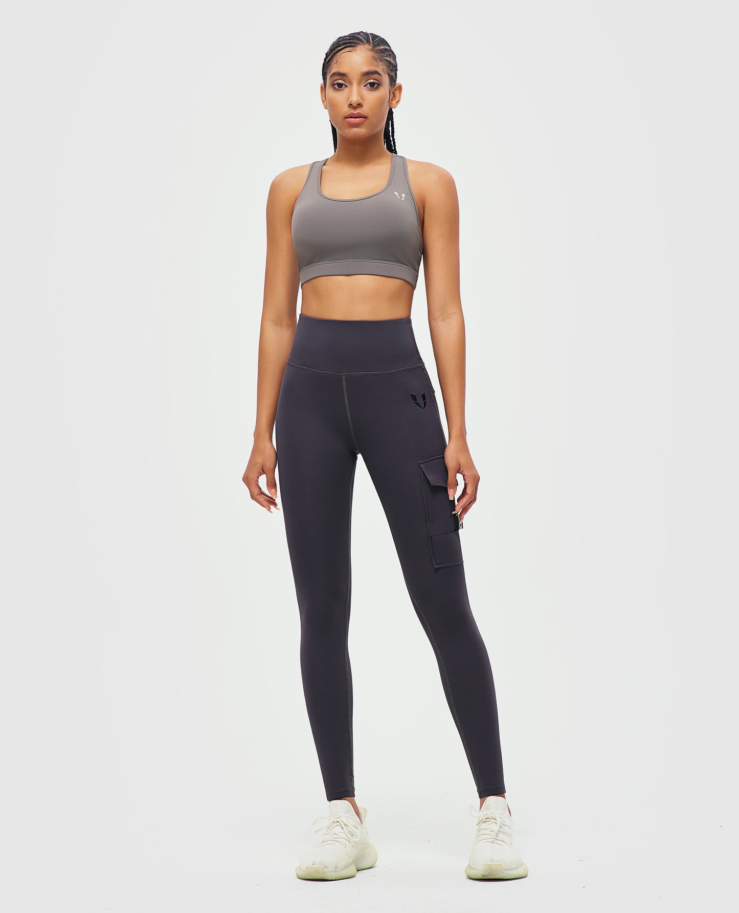 Cargo Fitness Leggings - Grey