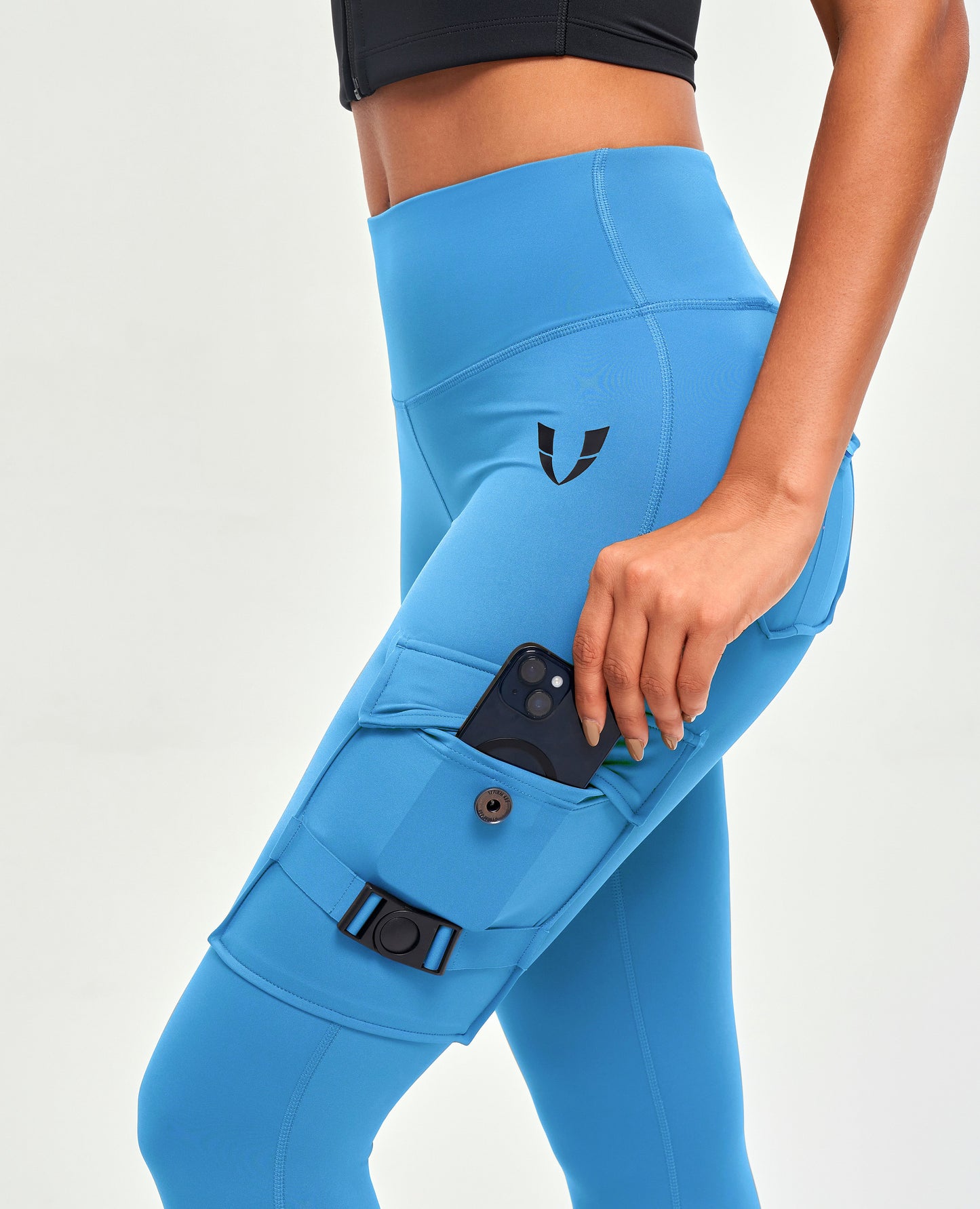 Cargo Fitness Leggings - Sky Blue