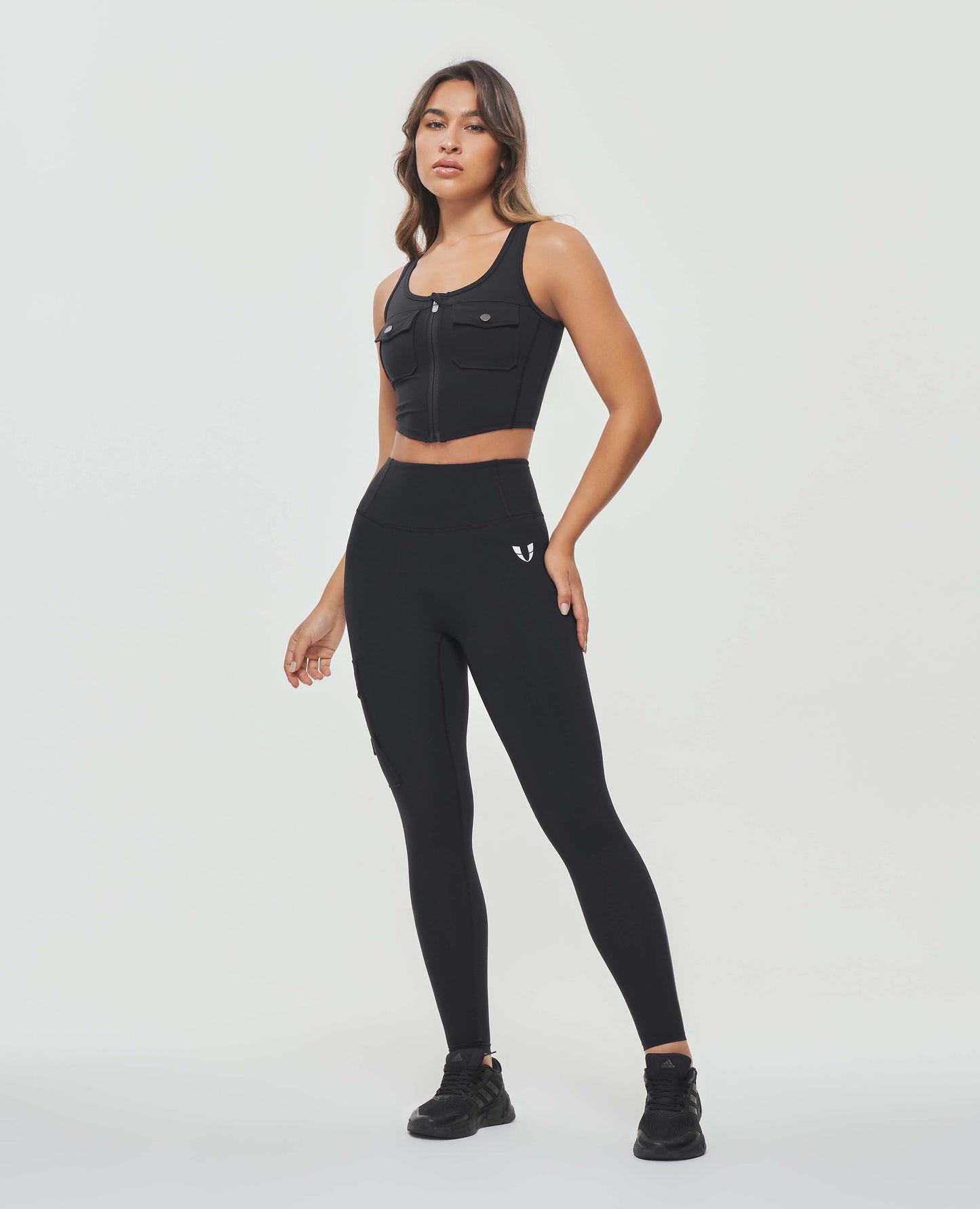 Zip Front Cargo Tank - Black