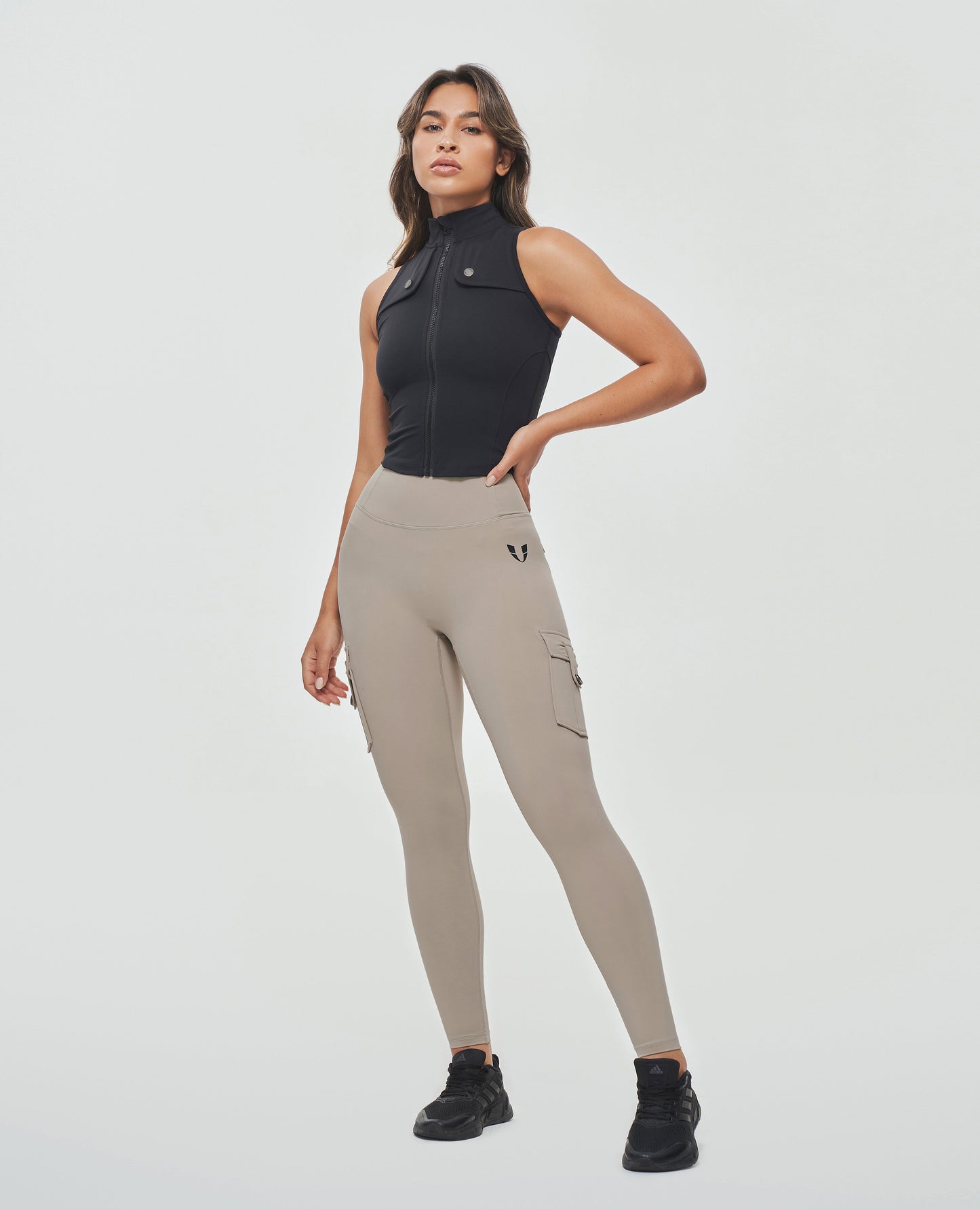 Zip Up Cargo Tank - Black