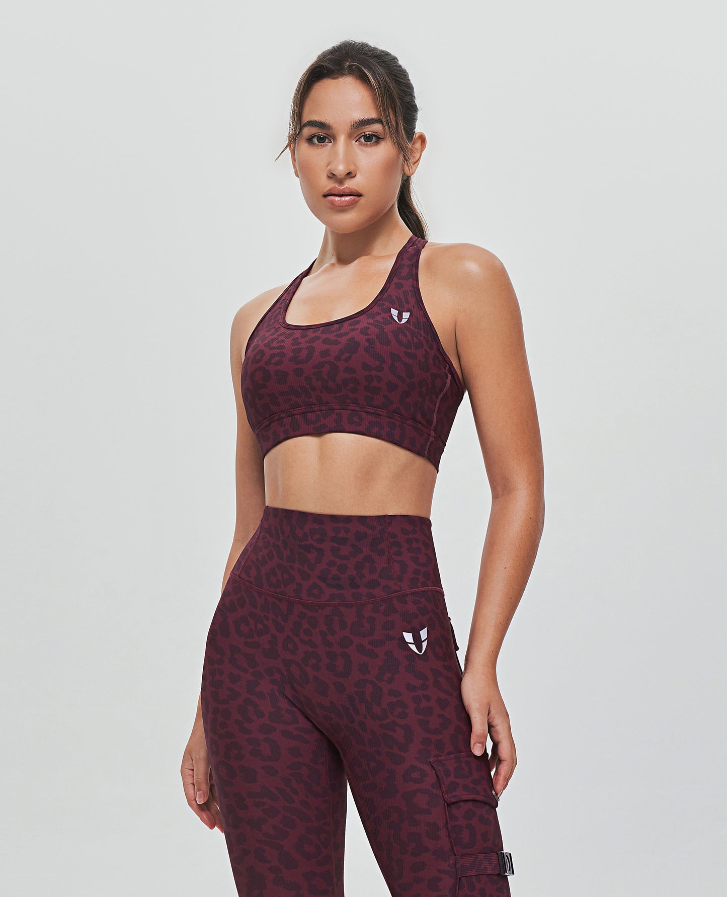 Power Sports Bra - Red Leopard