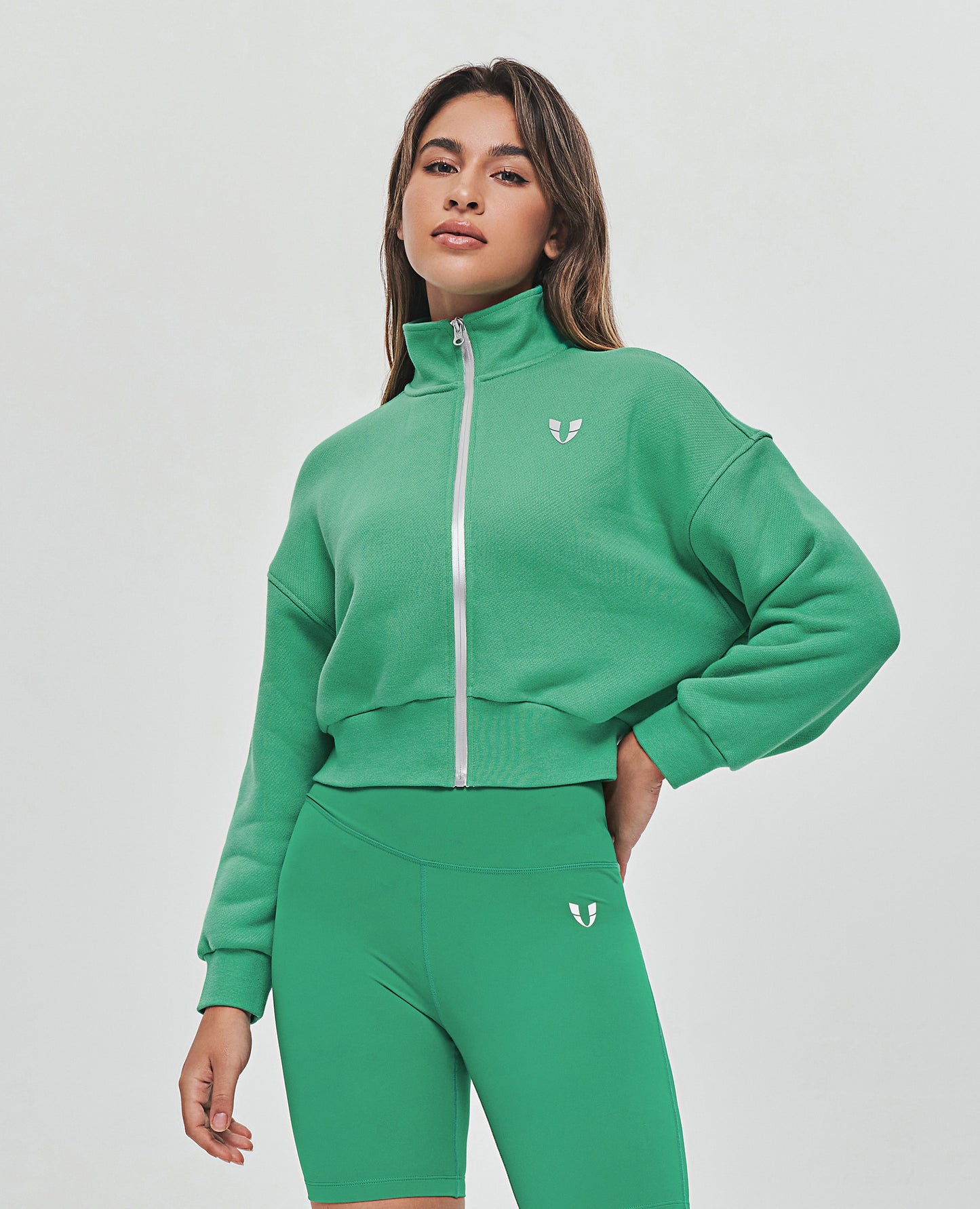 Stand Collar Thermal Jacket - Green