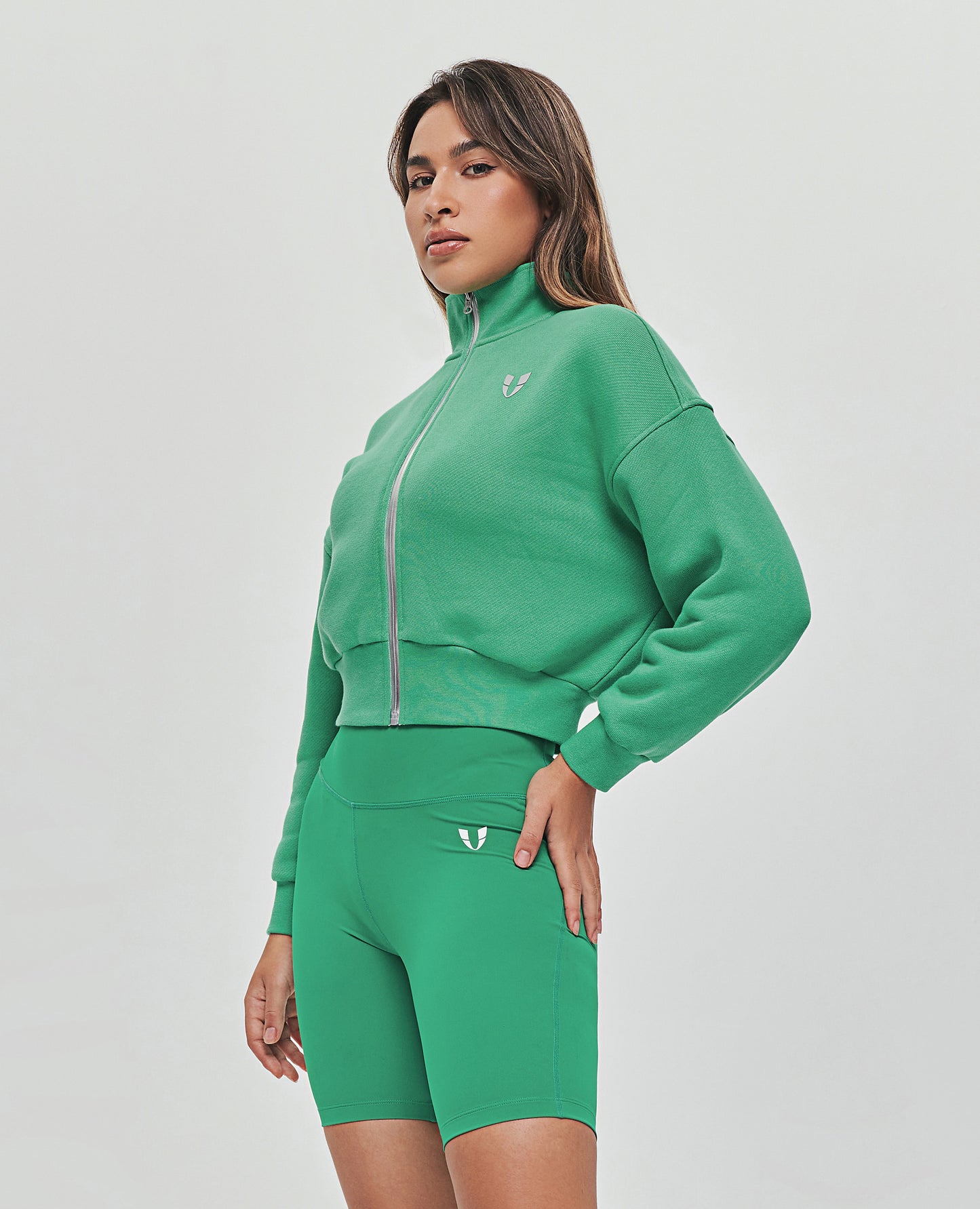 Stand Collar Thermal Jacket - Green