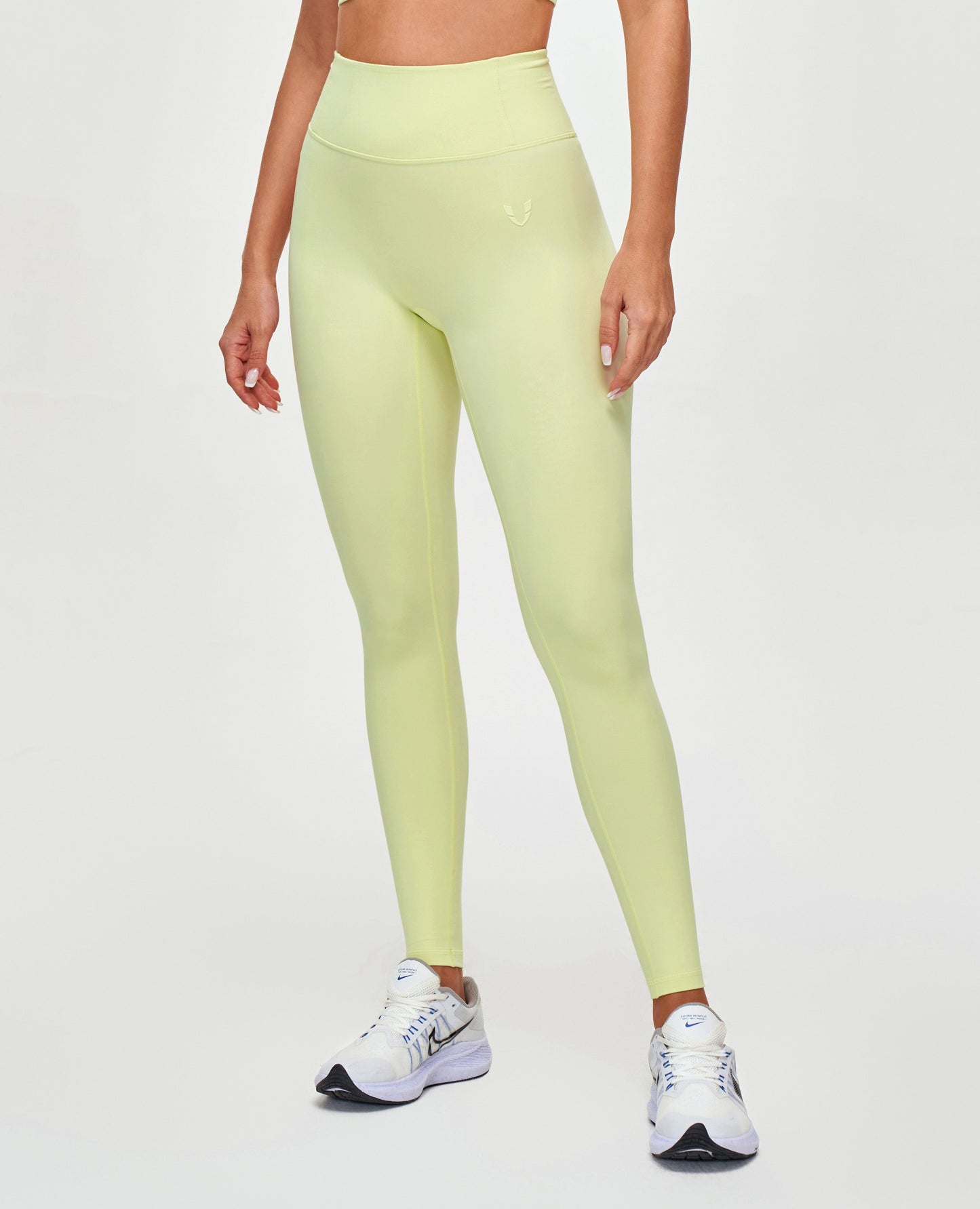 High Waisted Workout Leggings - Light Yellow