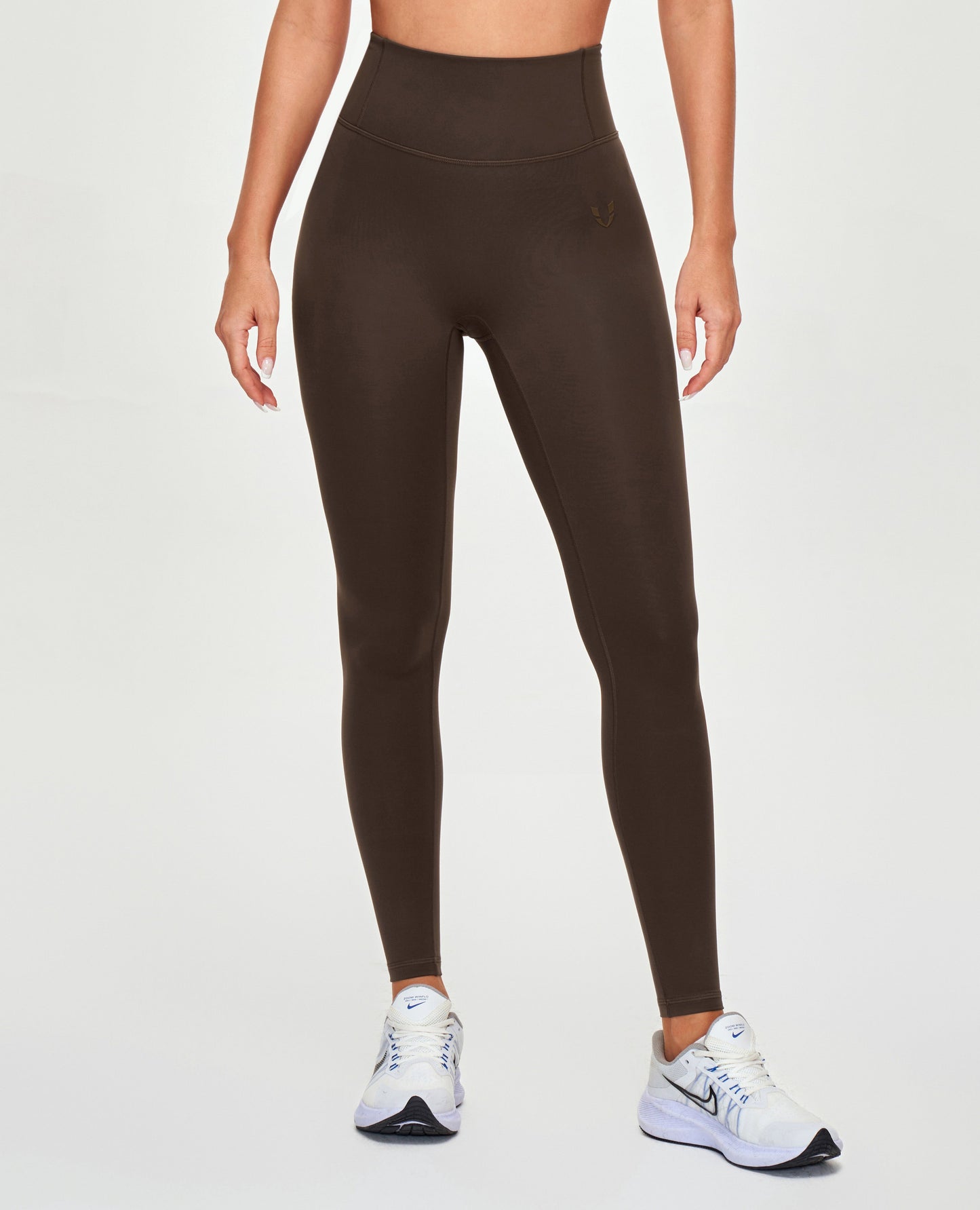 High Waisted Workout Leggings - Brown