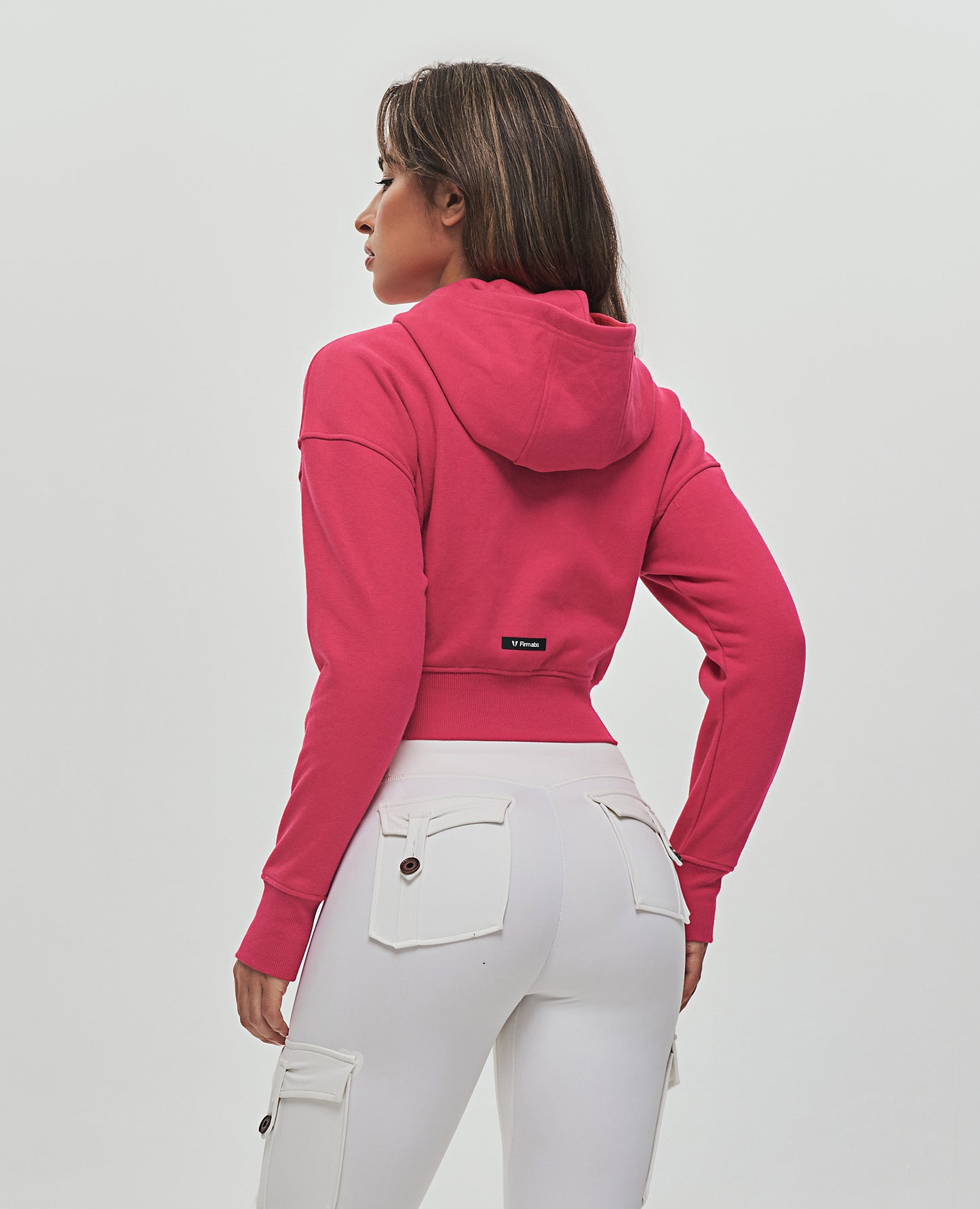 Full Zip Fleece Hoodie - Fuchsia