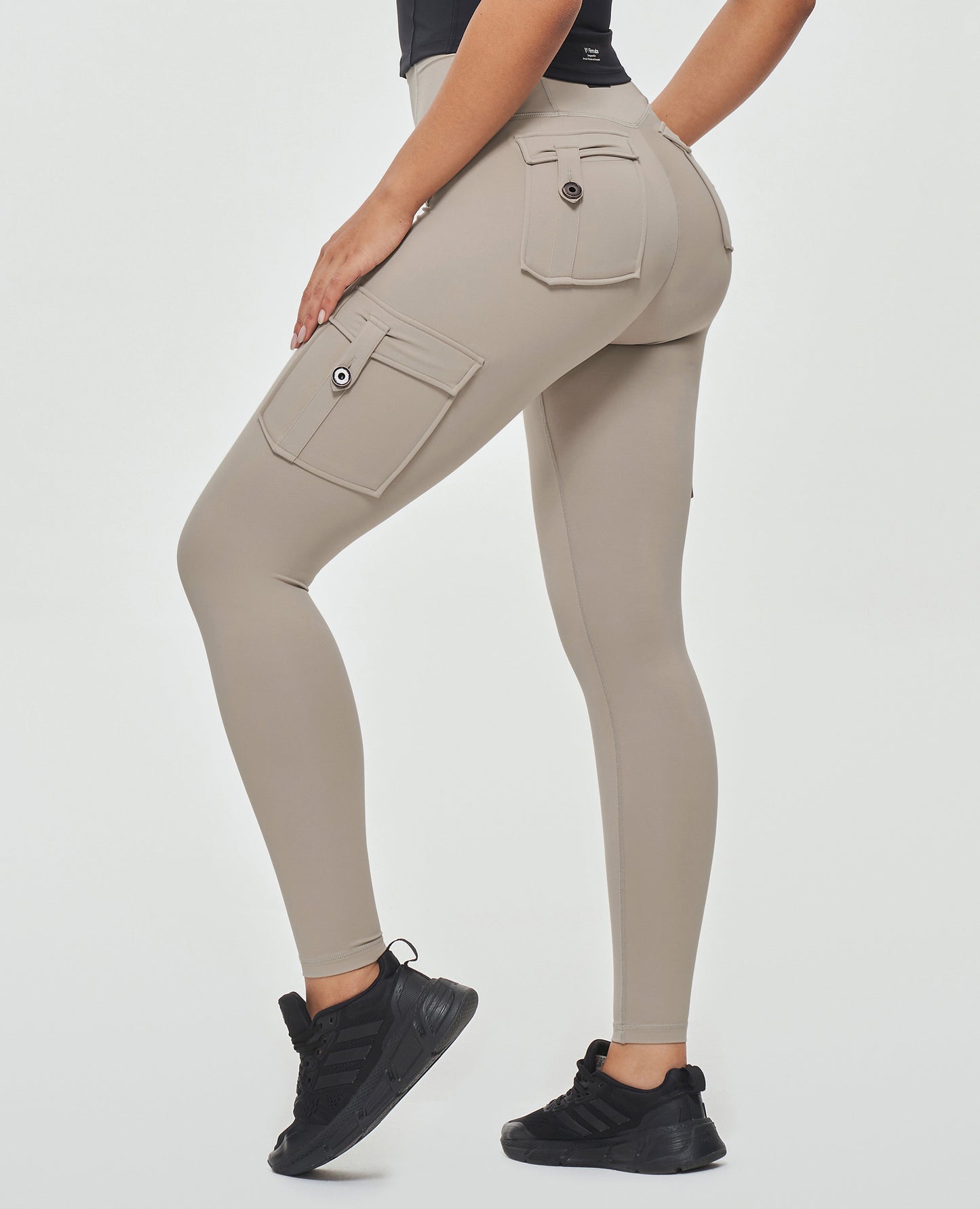 High Waisted Cargo Leggings - Khaki