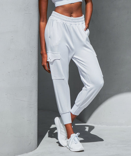 Cargo Pocket Jogger Pants In White