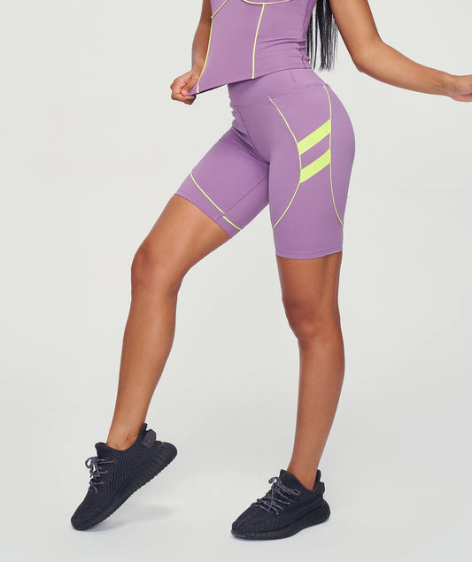 Butt Lifting Fitness Shorts Leggings - Purple