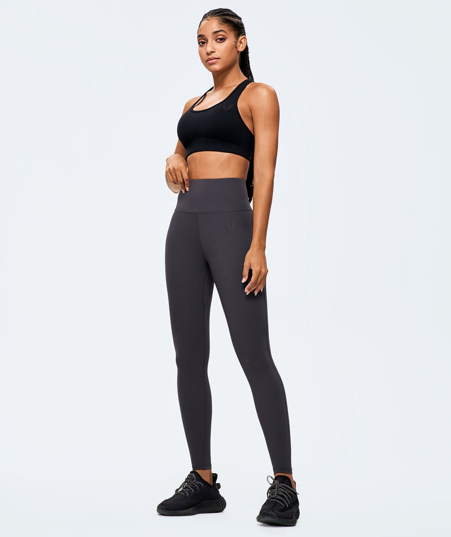 Compression Waist Leggings - Gray