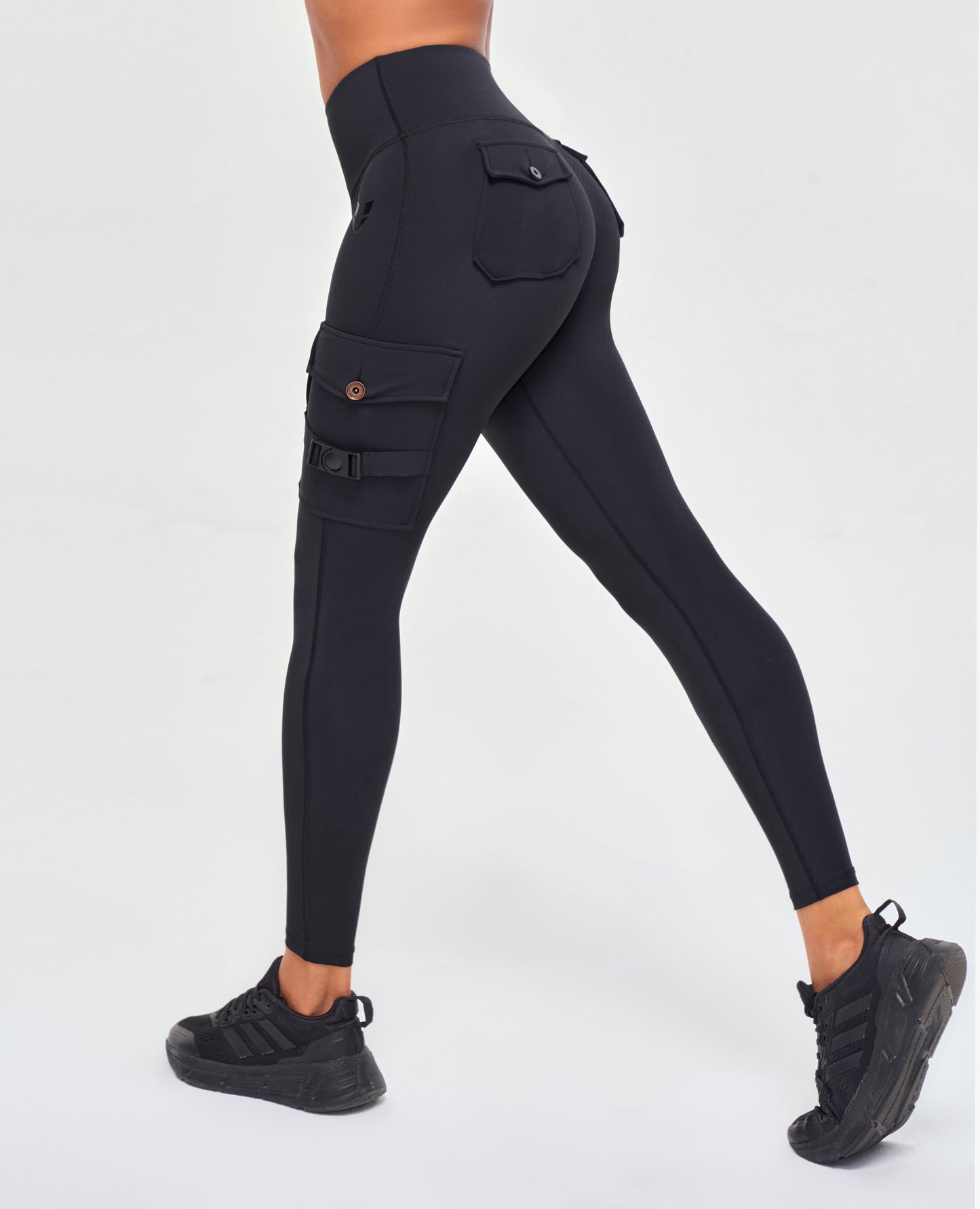 Cargo Fitness Leggings - Black