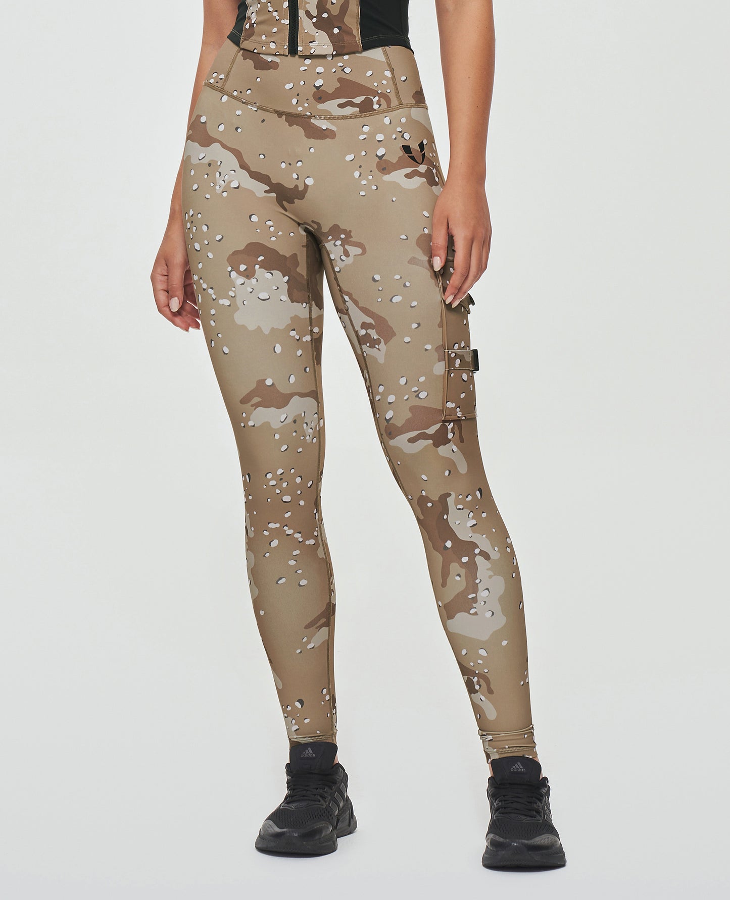 Cargo Fitness Leggings - Khaki Camo