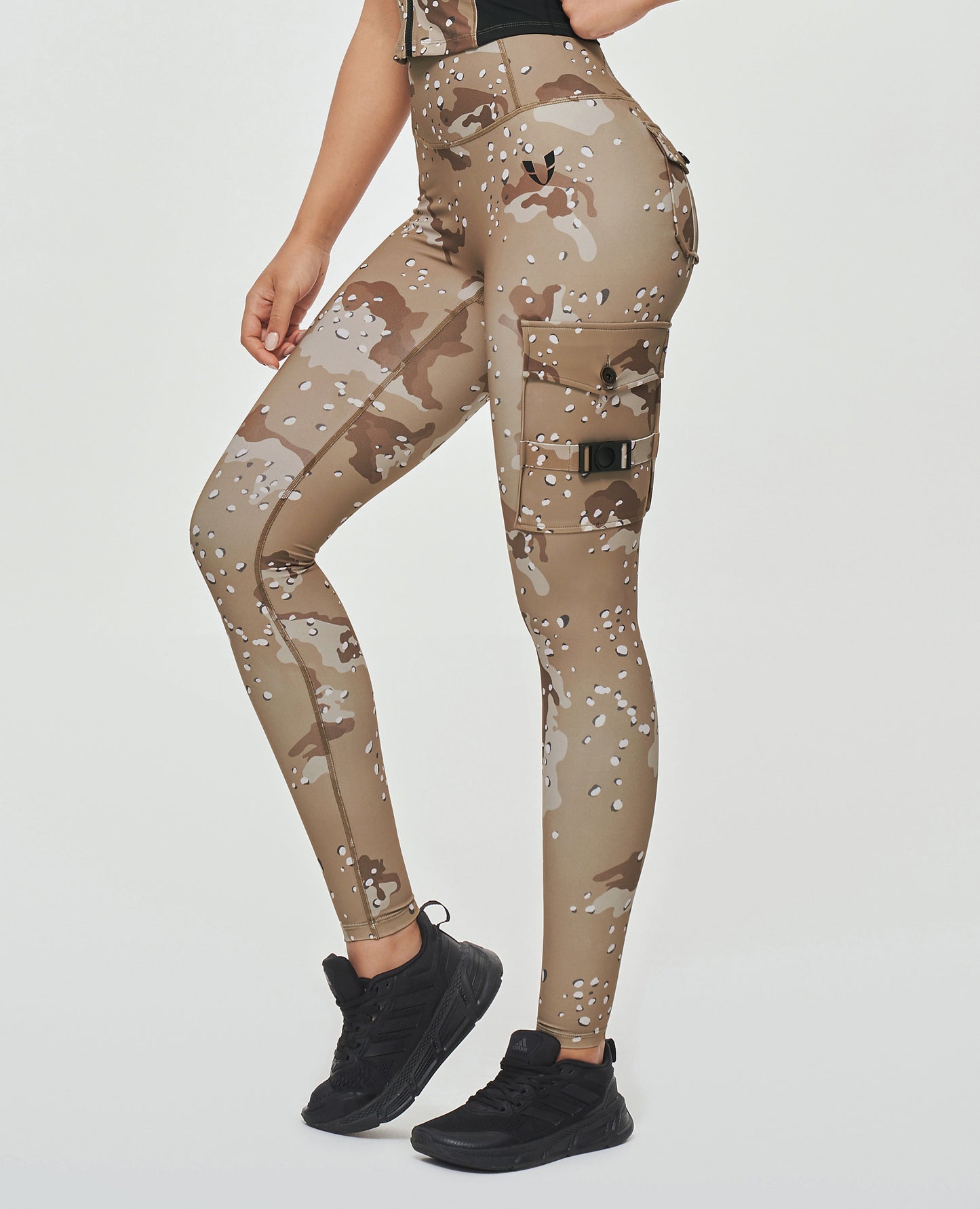 Cargo Fitness Leggings - Khaki Camo