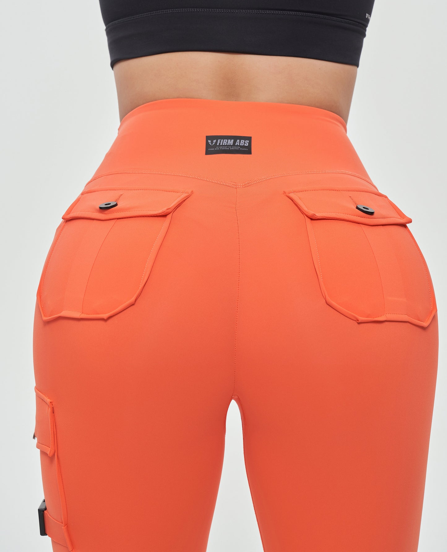 Cargo Fitness Leggings - Orange