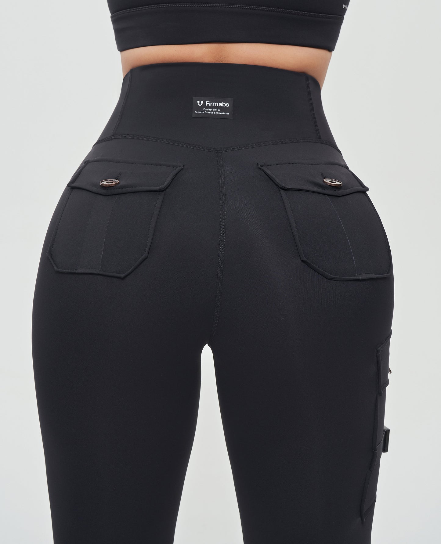 Cargo Gym Leggings - Black