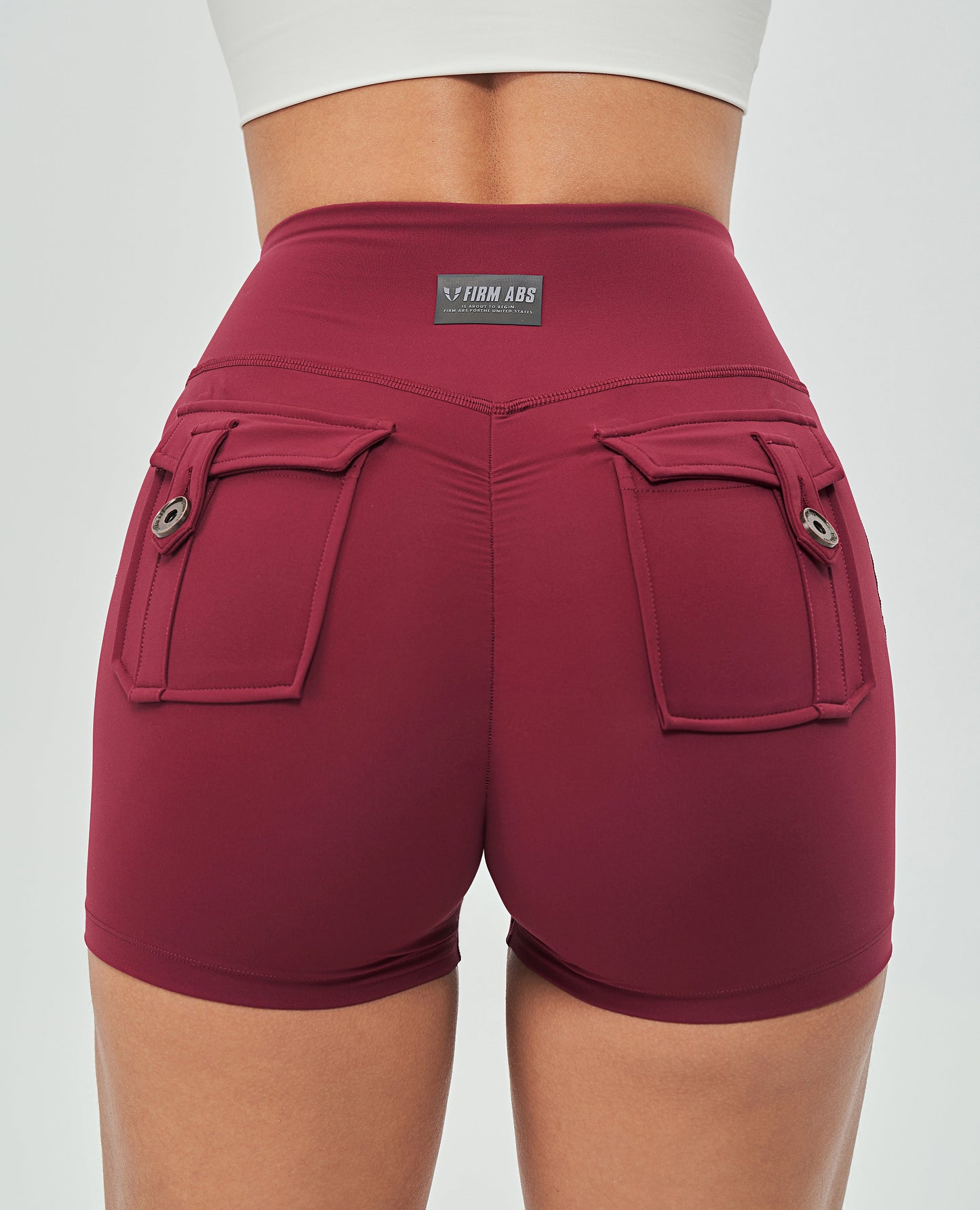 Cargo Short Shorts - Deep Brownish Red