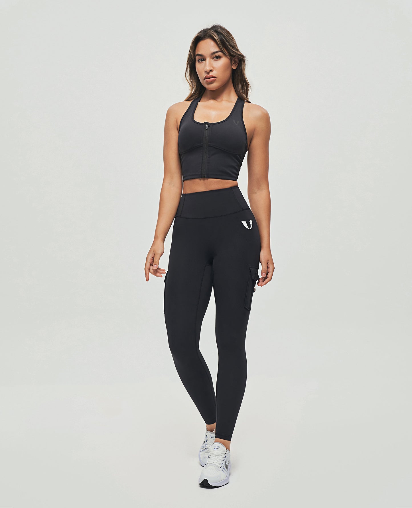 Front Closure Sports Bra - Black