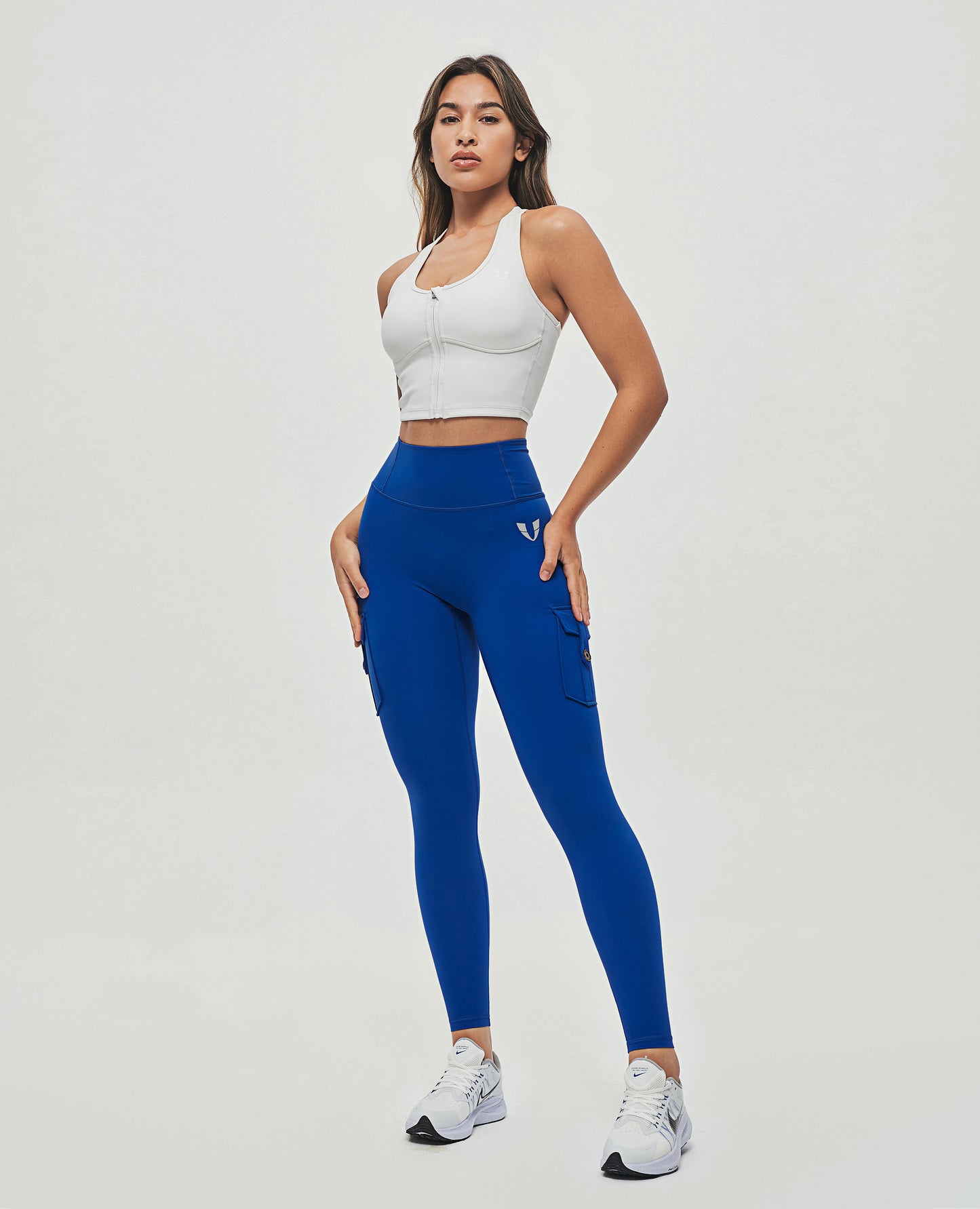 Front Closure Sports Bra - White