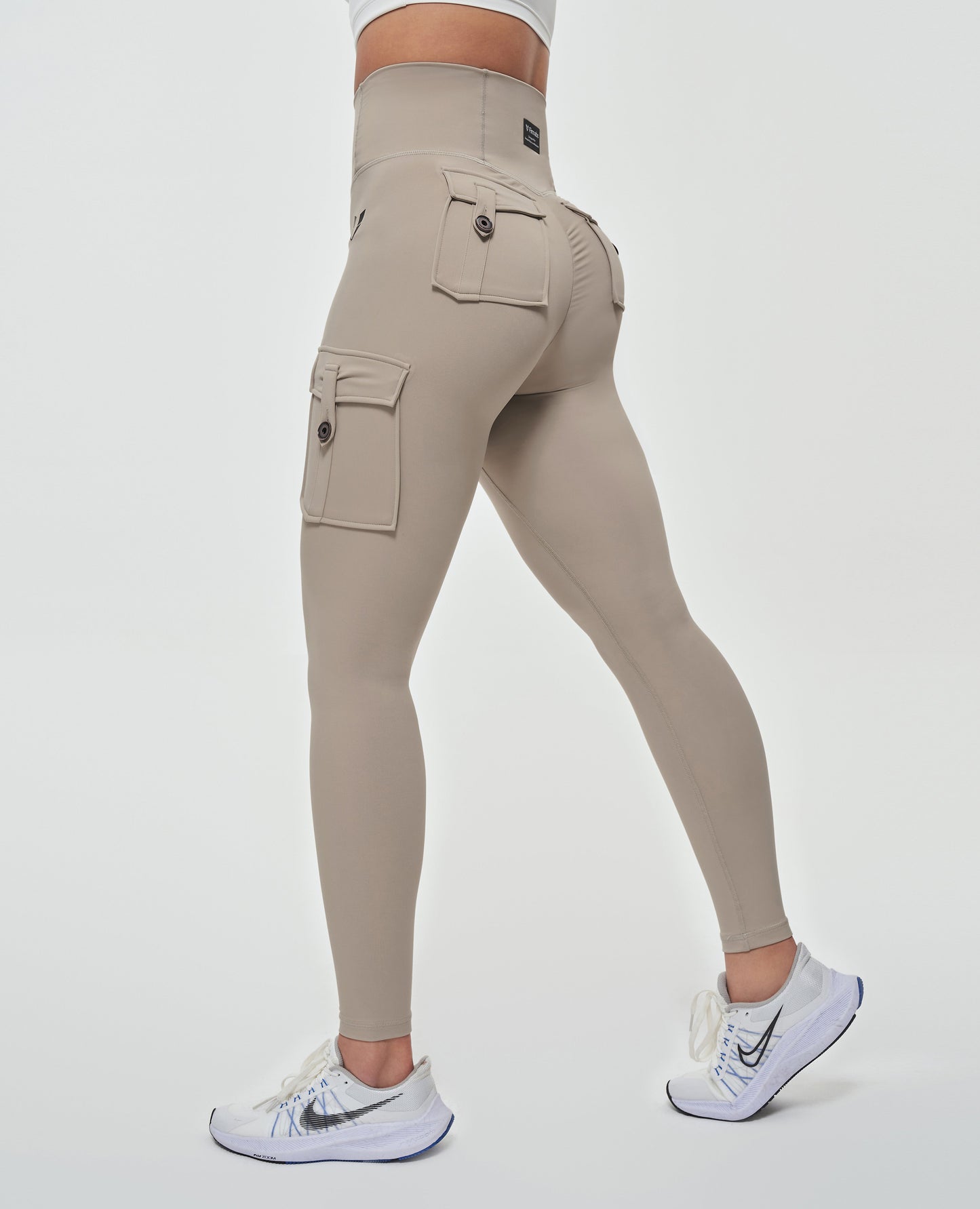 High Waisted Cargo Leggings - Khaki