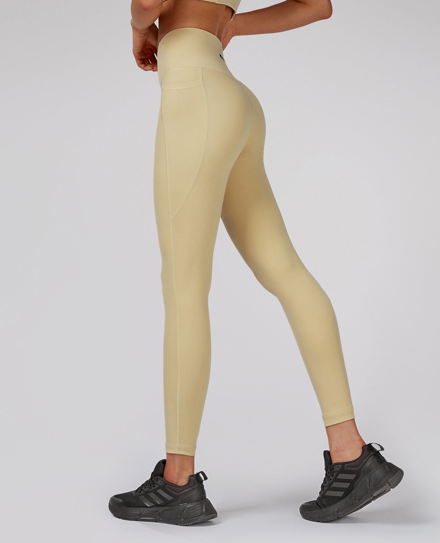 High-waisted Gym Leggings - Light Yellow