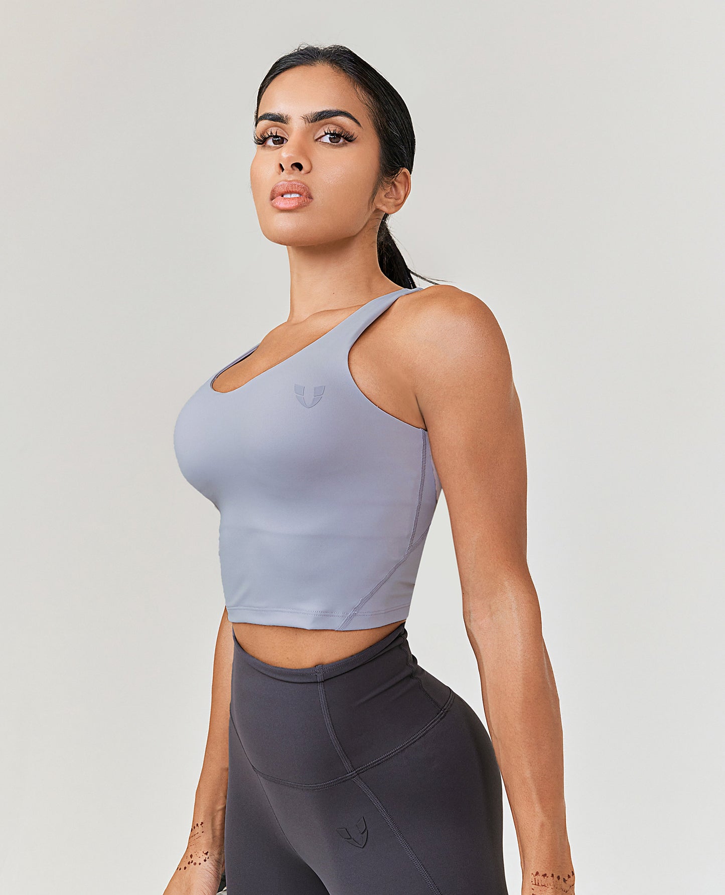 Longline Sports Bra - Gray