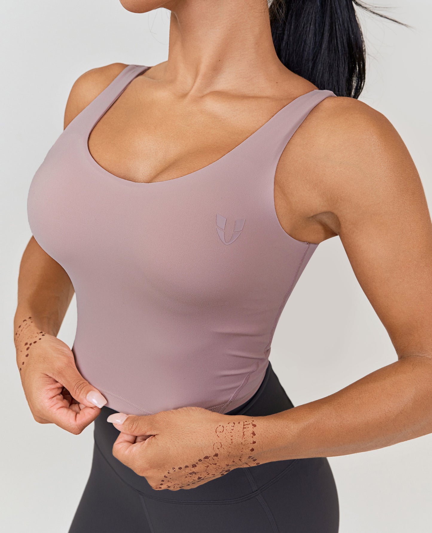 Longline Sports Bra - Light Pink