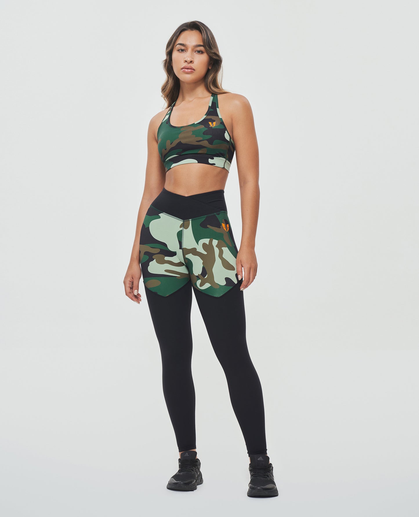 Power Sports Bra - Green Camo