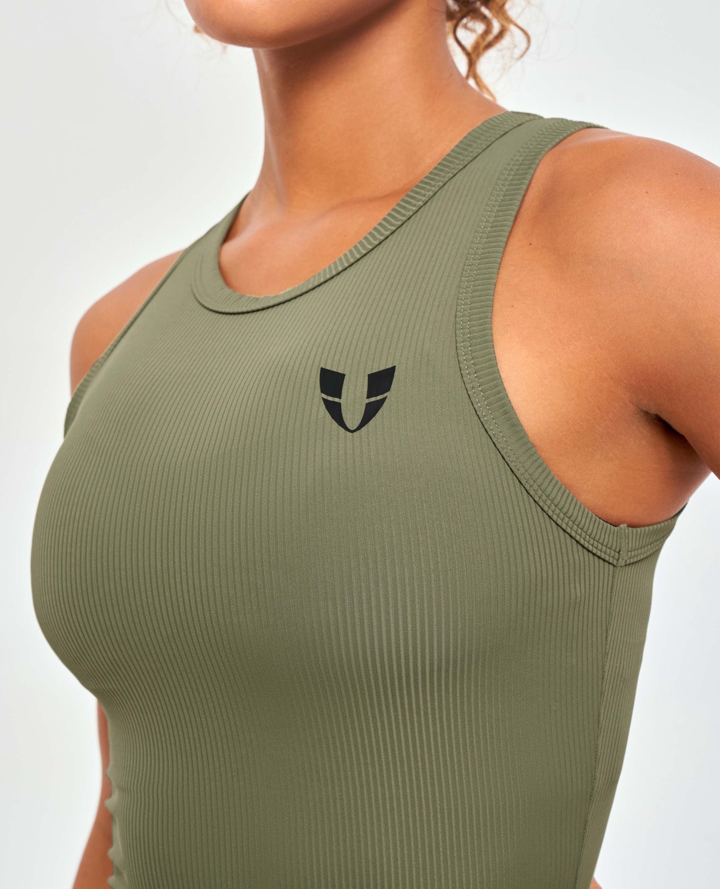 Ribbed Workout Tank - Olive Green