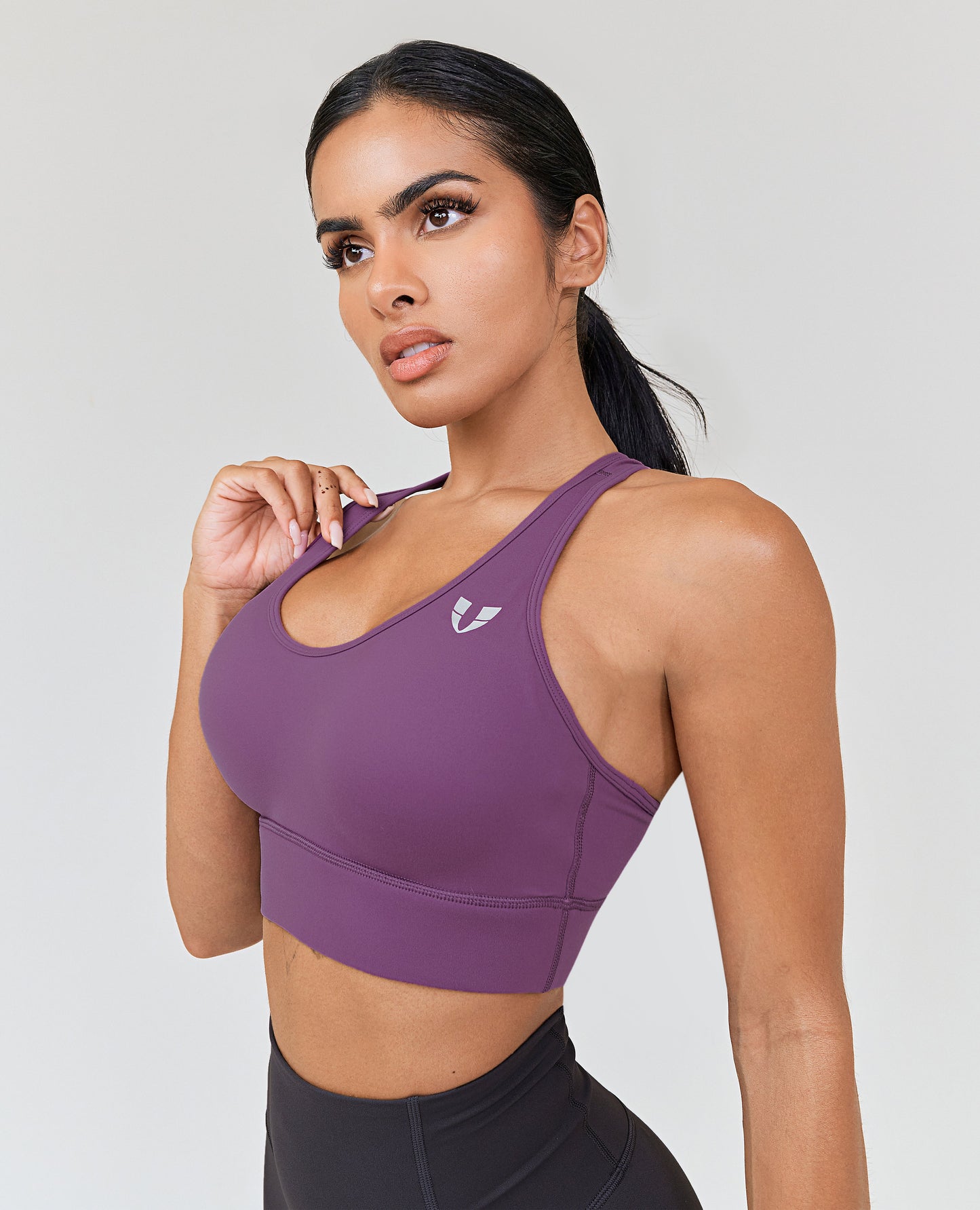 Scoop Neck Sports Bra - Purple