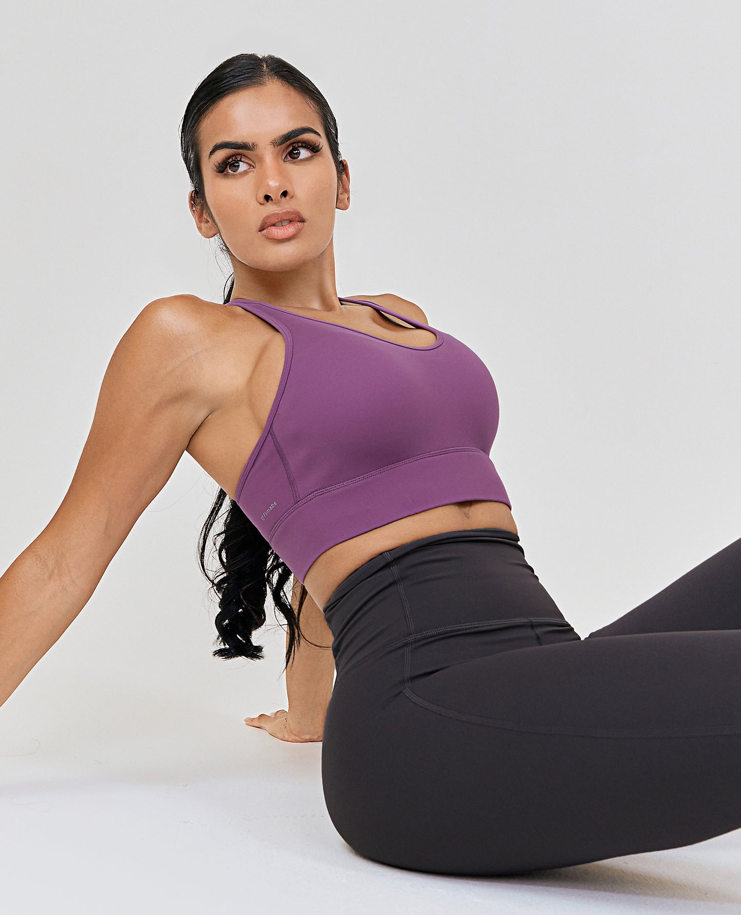 Scoop Neck Sports Bra - Purple