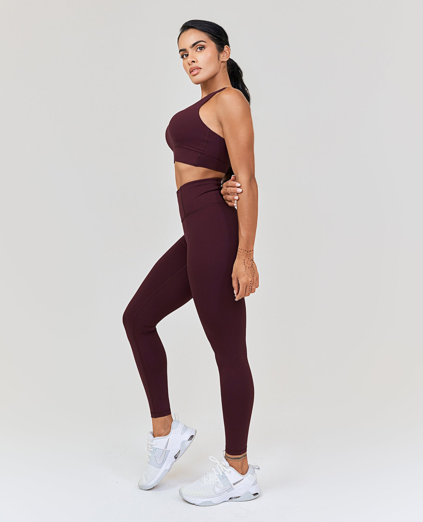 Seamless Scrunch Butt Leggings - Wine Red