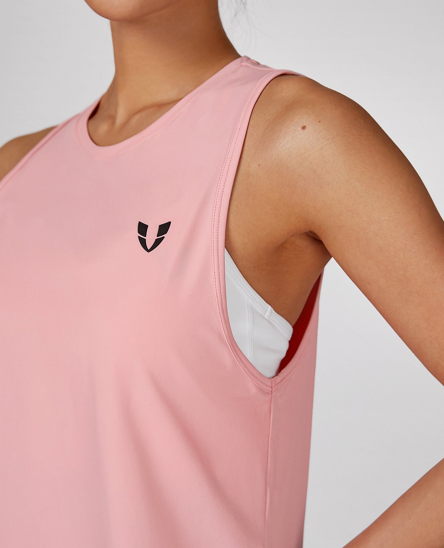 Side Split Training Tank - Pink